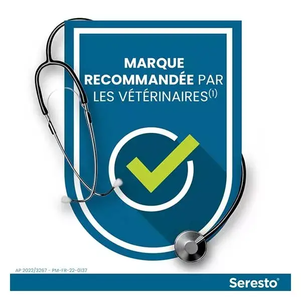 Coleira Seresto para cães grandes com proteção contra pulgas e carrapatos (+8kg) - 3 unidades