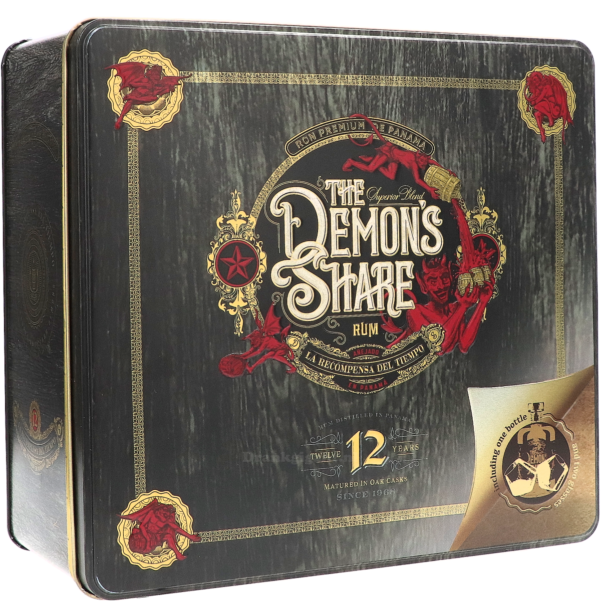 Demon's Share 12 Years Cadeaupakket met 2 Glazen 70 cl
