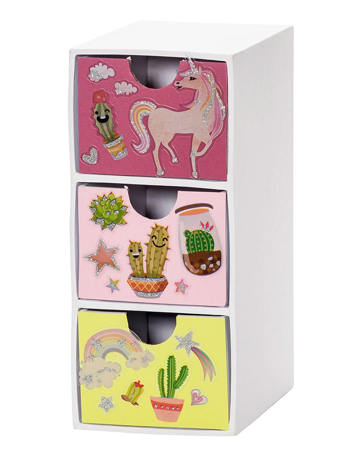 Glitzer-Sticker EXOTIC 5-teilig in bunt