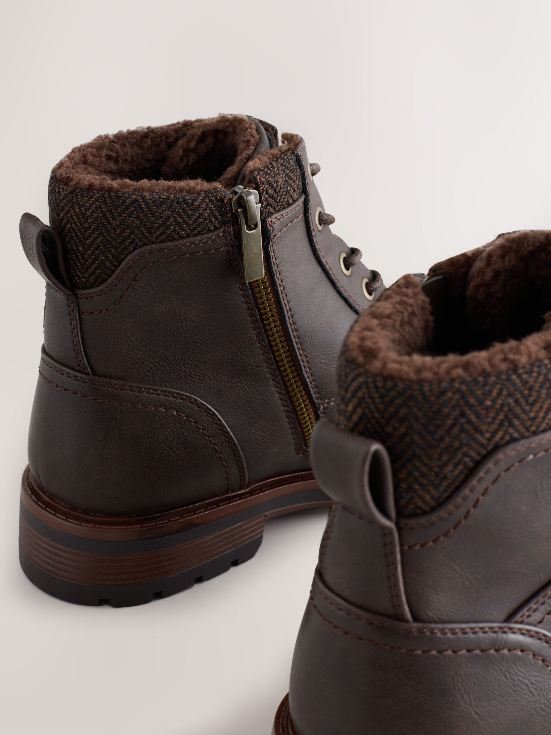 Bruin - Tall Borg Lined Zip-Up Boots