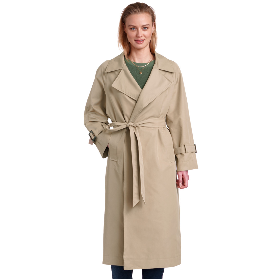 Jonas Nielsen Damen Trenchcoat lang geschnitten beige