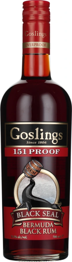 GOSLING'S BLACK SEAL 151 PROOF 70CL