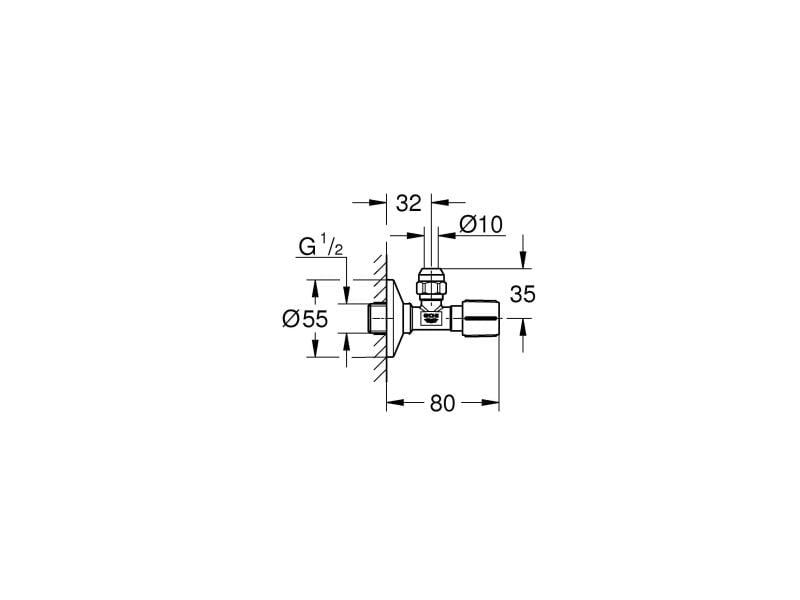 GROHE Eckventil 1/2