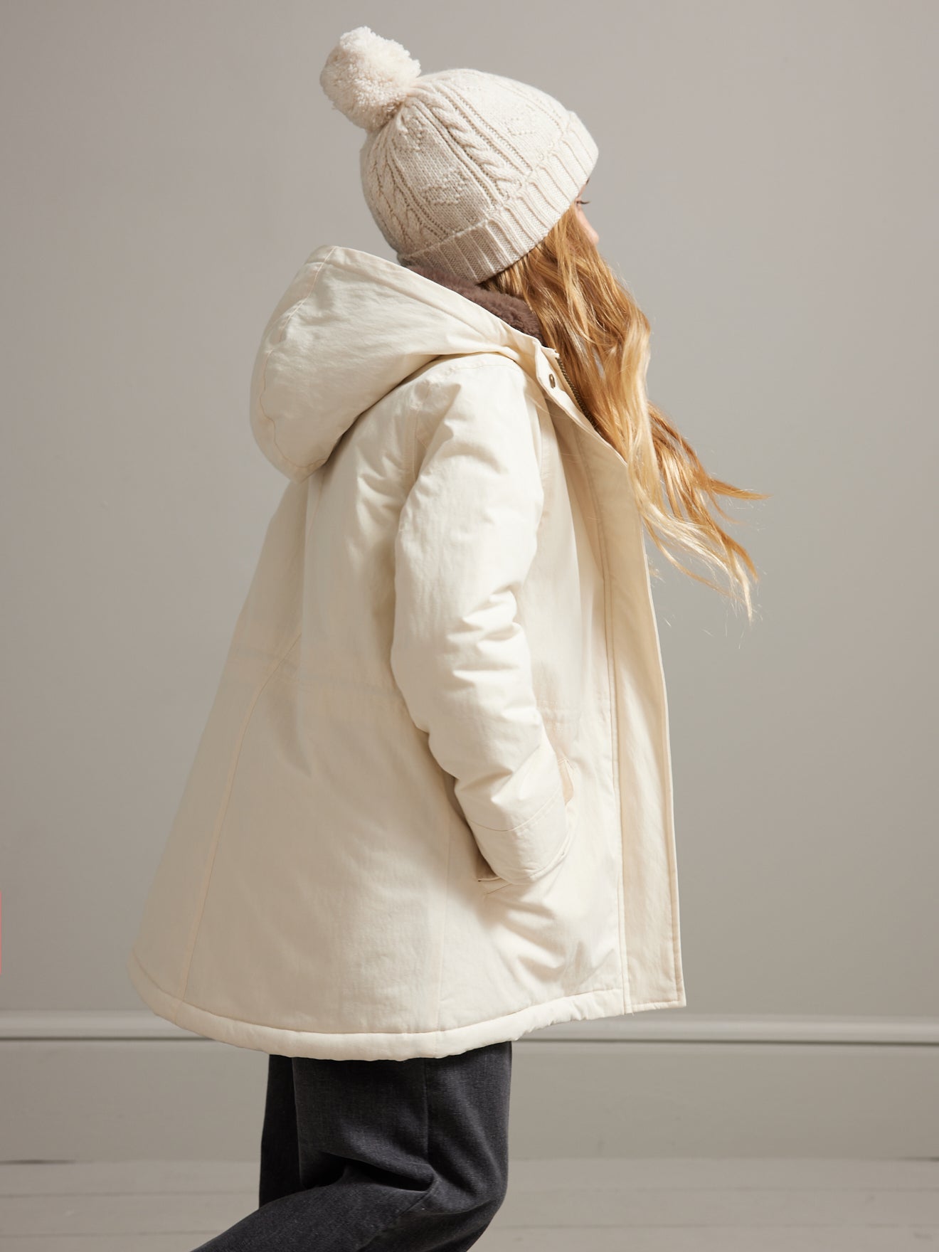 Parka Fille doublée de fausse fourrure