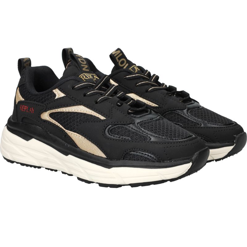 Replay Christal JR 6 Sneakers Zwart Meisjes