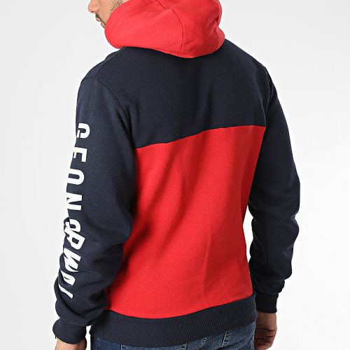 Sweat Capuche Ferato Rouge Bleu Marine