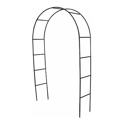 Arche double Blooma Tara en métal coloris noir L.140 x l.40 x H.240 cm