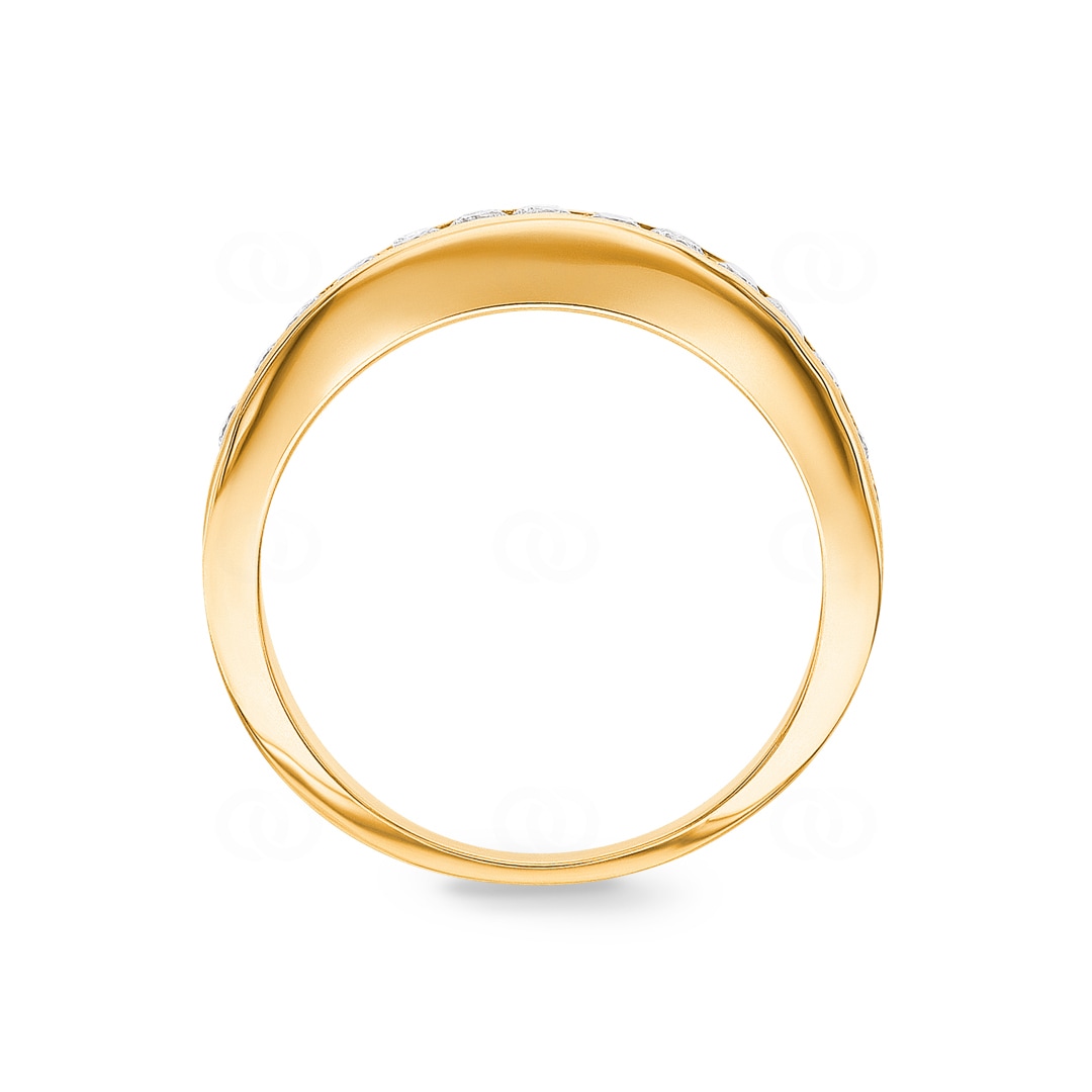 Mémoire-Ring 750/18 K Gelbgold mit Diamanten 0.38 ct H/si