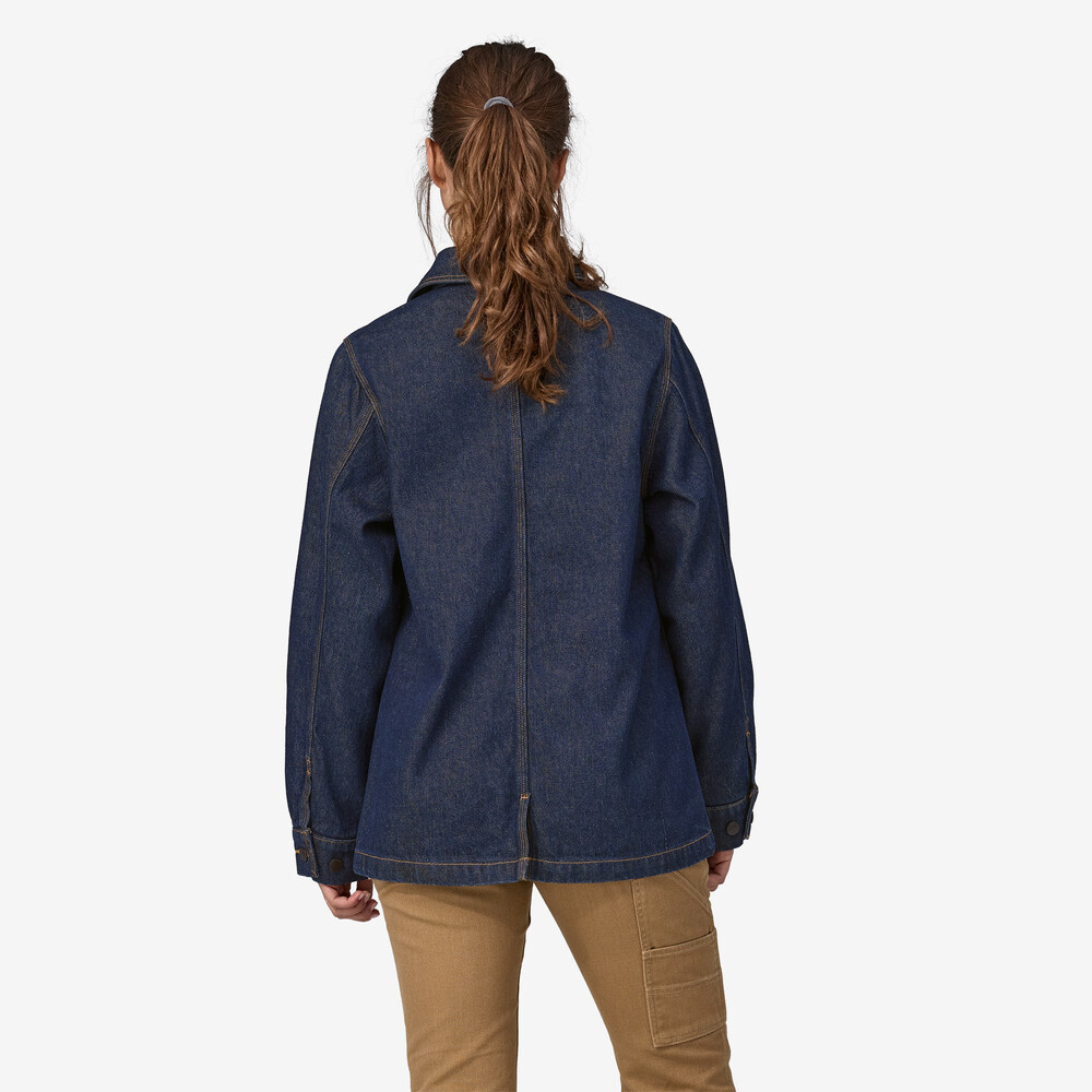 Damen-Arbeitsmantel aus Hanf-Denim