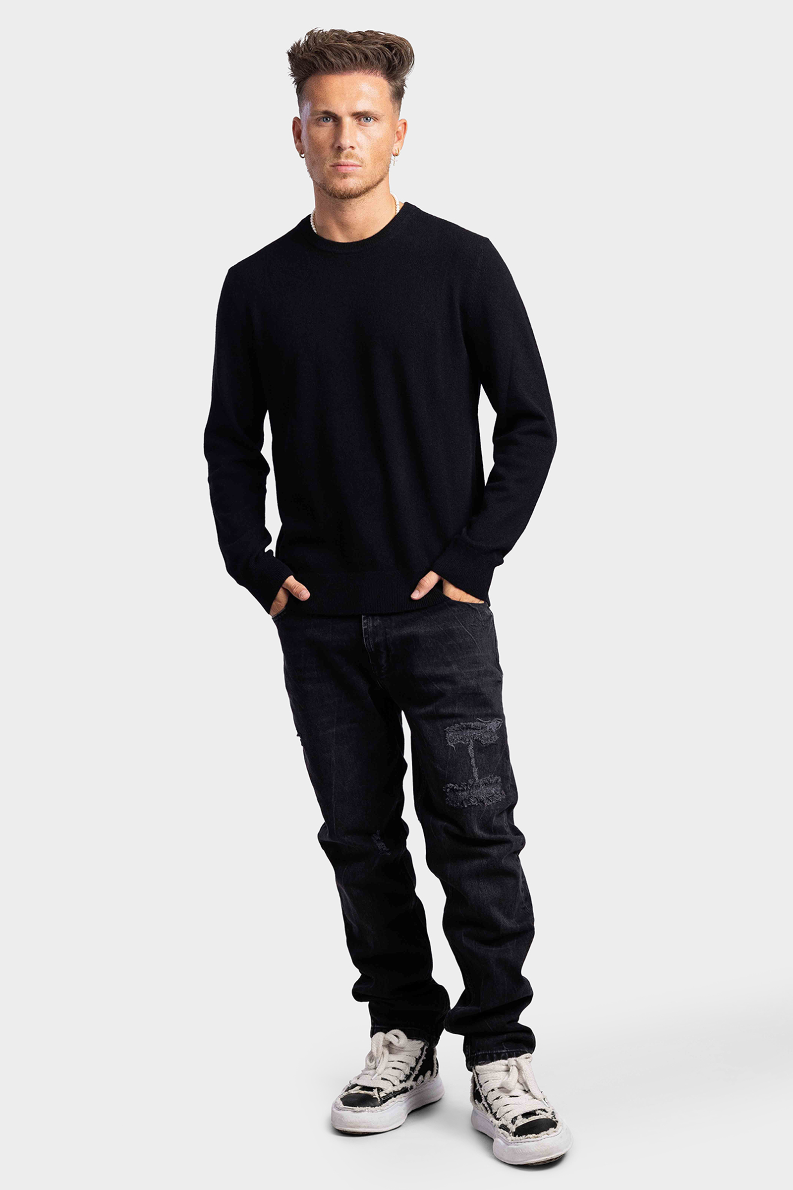 Michael Kors Cashmere Sweater Heren Zwart