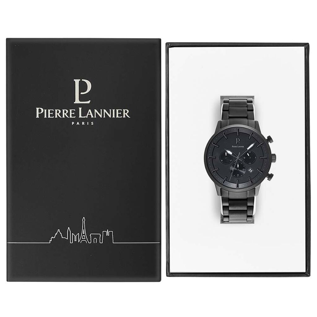 Montre Lannier Collection Absolue Acier Noir