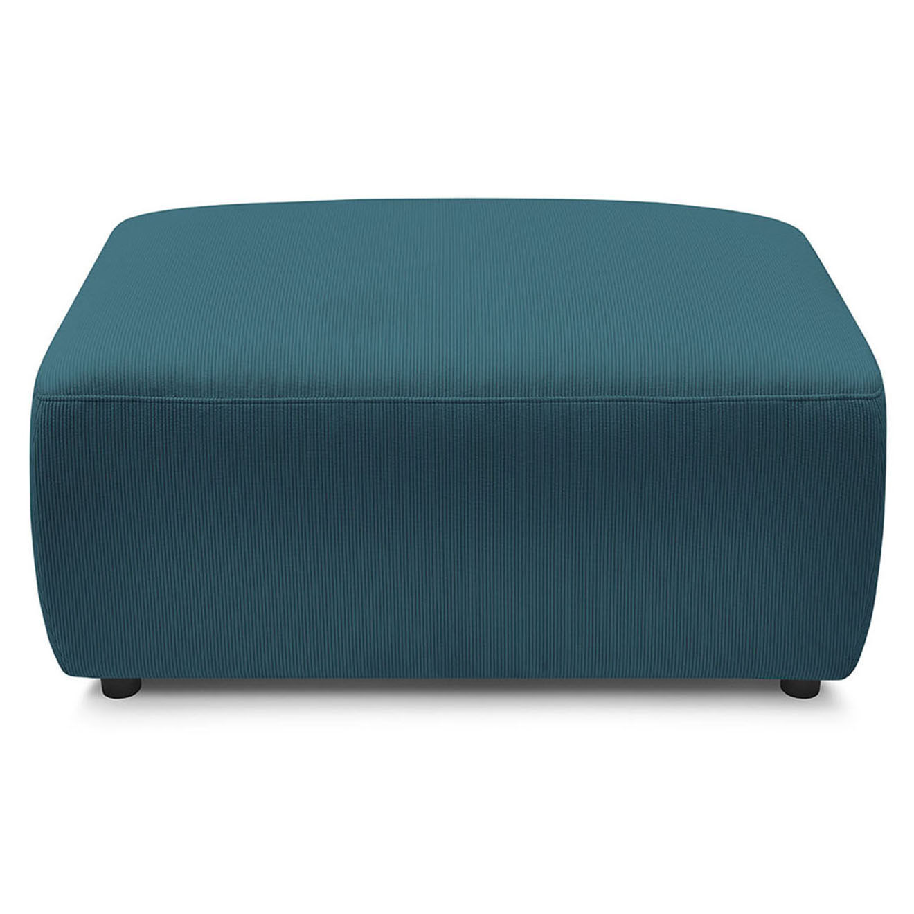 Bobochic Pouf en Velours côtelé Envy bleu foncé - 100x70x44 cm