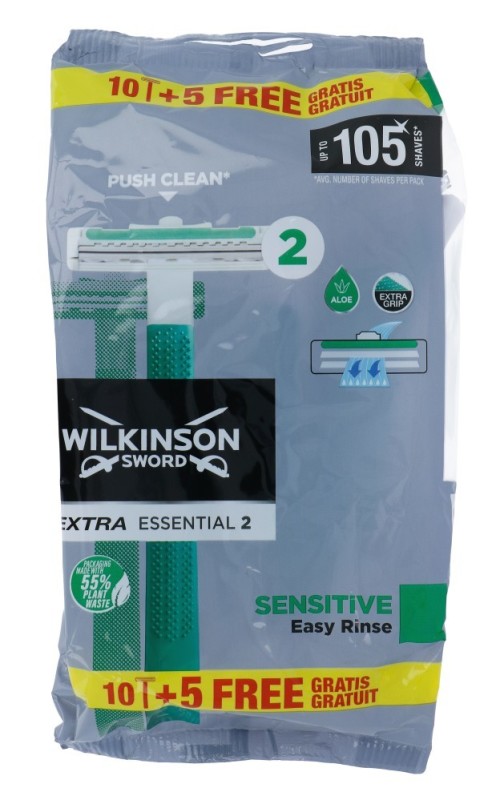 Wilkinson Extra 2 Sensitive Wegwerpmesjes (10+5 Gratis) 15 Stuks
