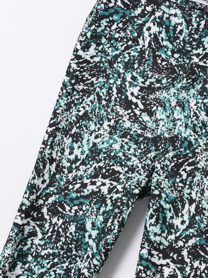 Leggings esportivas estampadas - Branco/verde