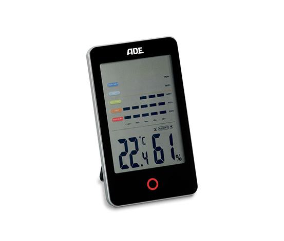 Digitales Hygrometer mit Schimmelalarm, schwarz