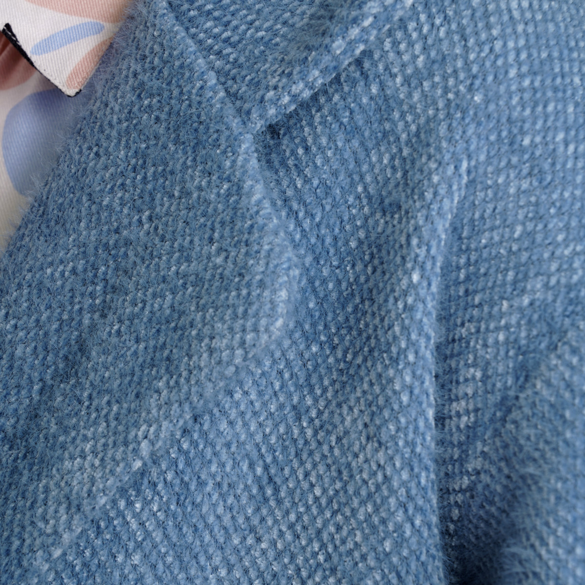 Gina Benotti Damen Strickmantel in flauschiger Qualität blau