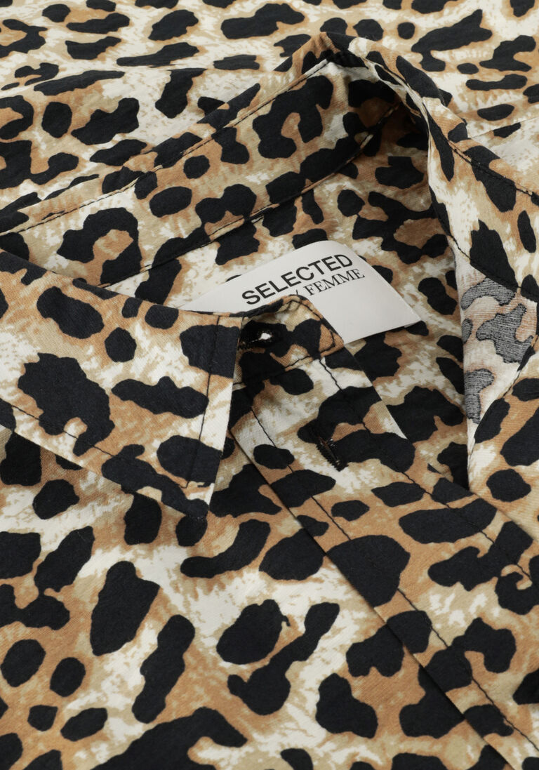 SELECTED FEMME leopard selected femme blouse slfsalli ls oversize shirt