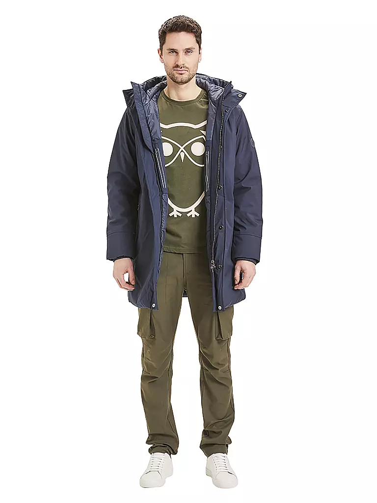 KNOWLEDGE COTTON APPAREL Softshell Parka blau