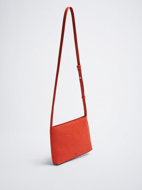 Bolso Bandolera Grabada - Naranja