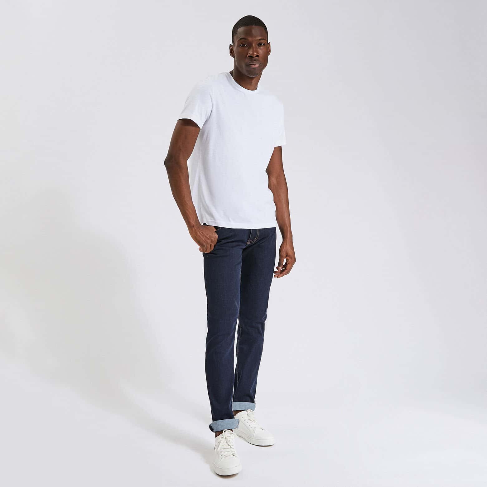 Jean slim urbanflex en polyester recyclé Bleu