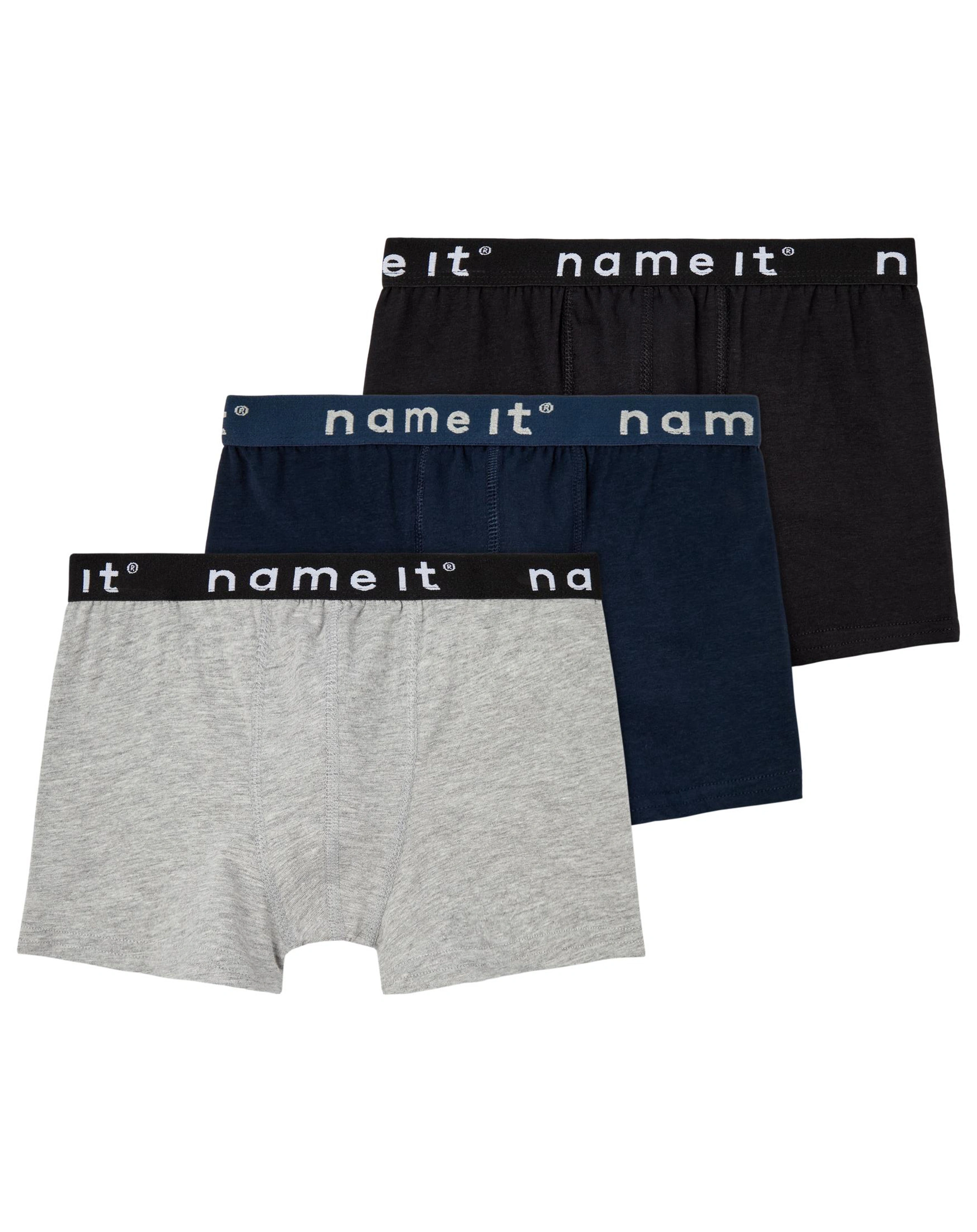 Boxershorts NKMBOXER 3er-Pack in black/grey melange