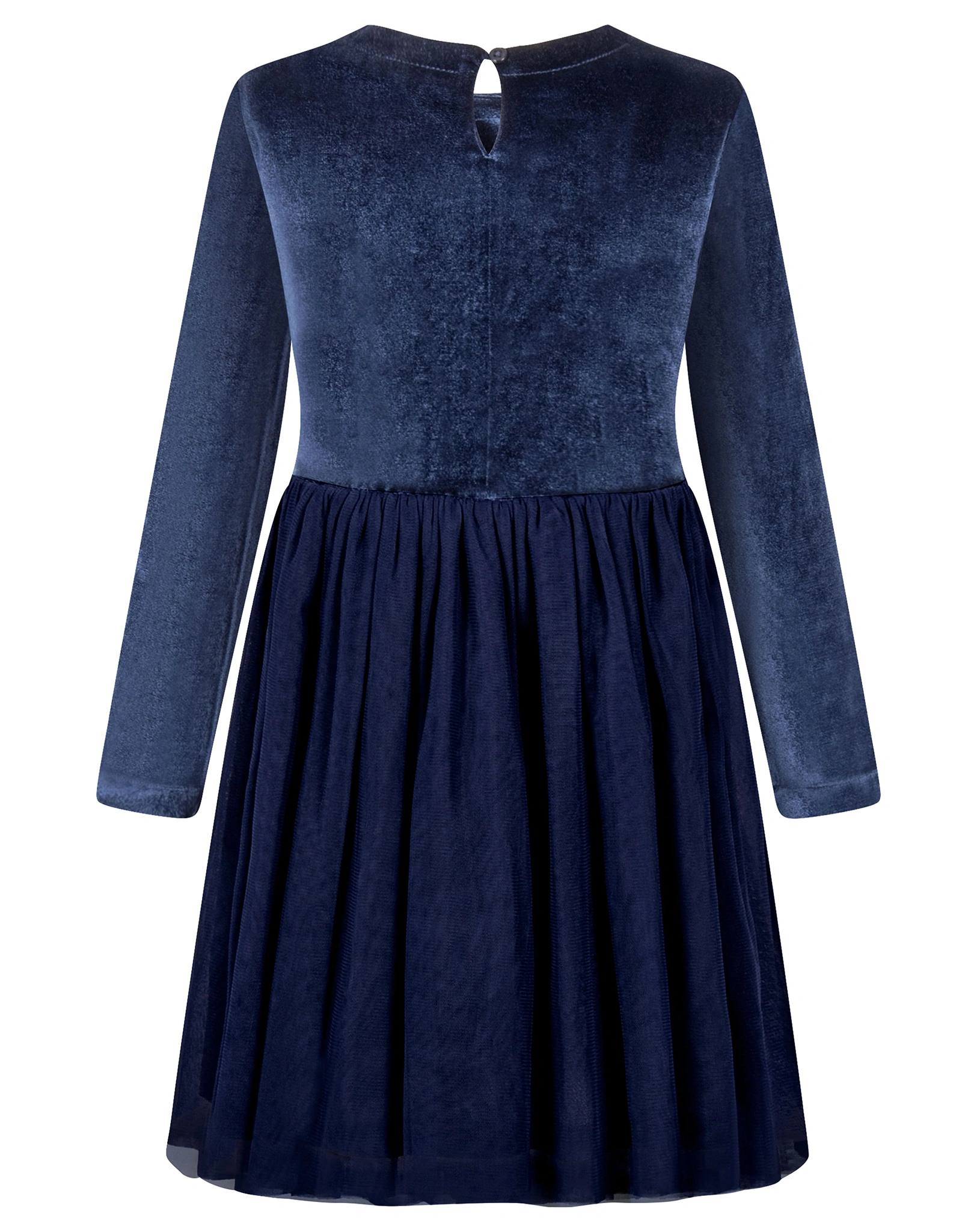 Langarmkleid VELVET STARS in navy
