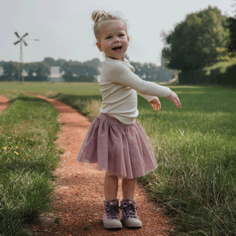 Shoesme roze veterboot met ballerina Microfiber nubuck | Sale