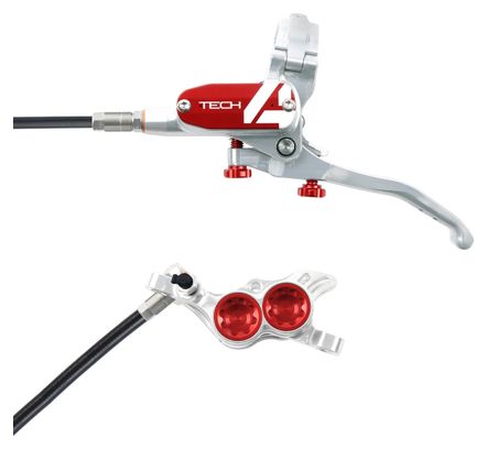 Frein Avant Hope Tech4 E4 Argent / Rouge Durite Standard