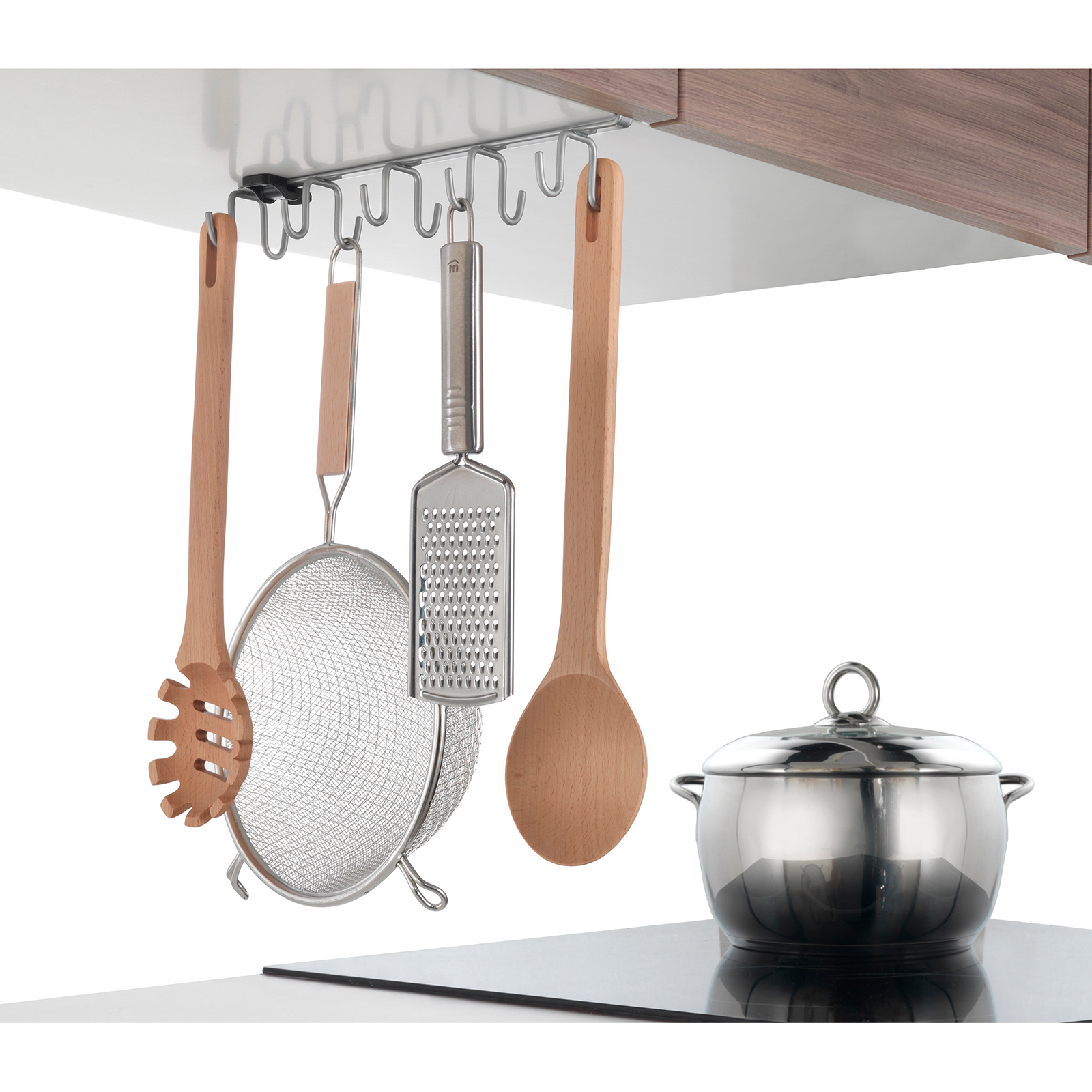 Multihalterung - silber - 10 Haken