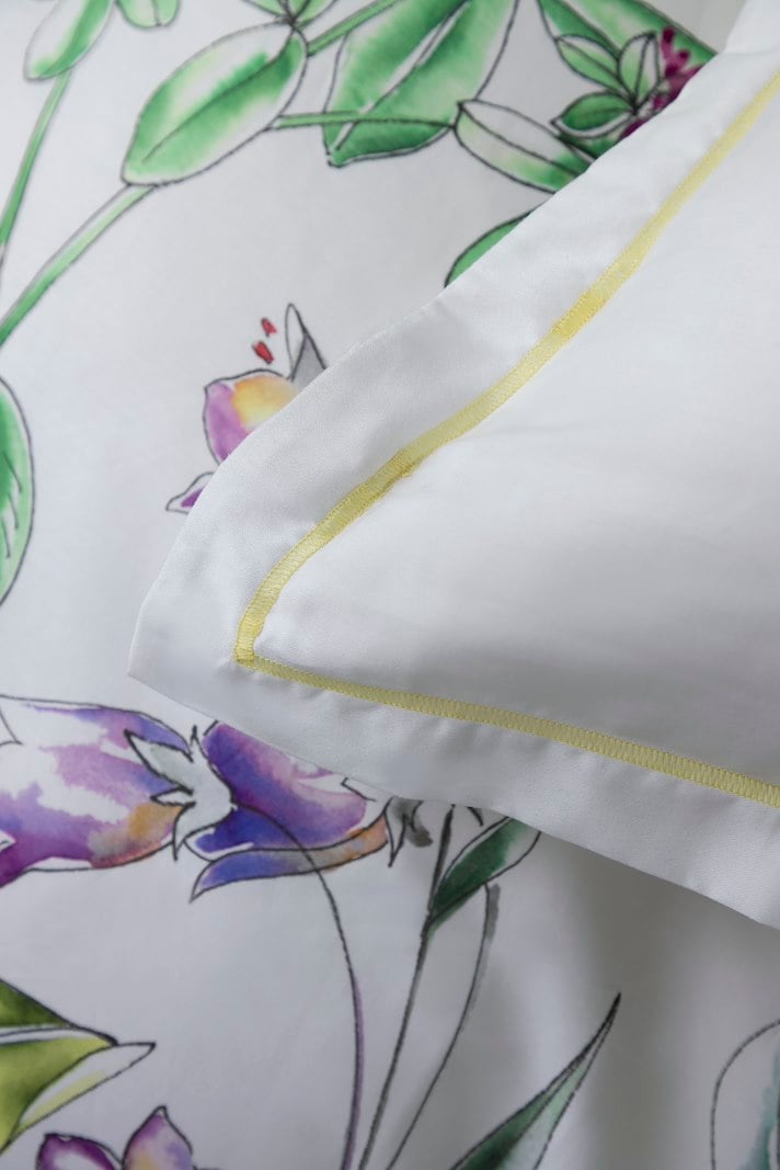 Sia sengesett Hvit med mønster 140x220 cm