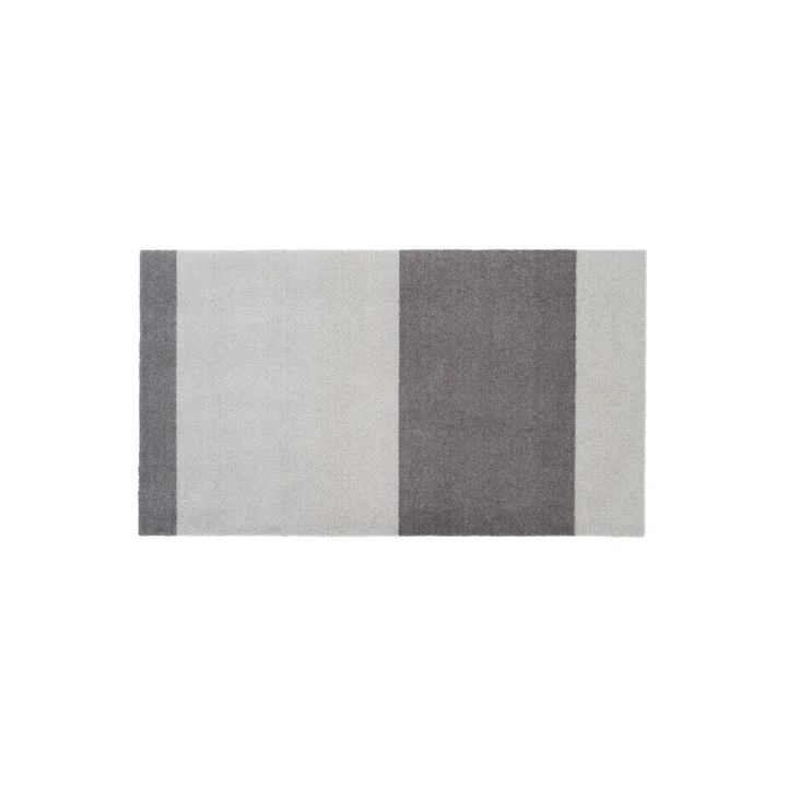 tica copenhagen - Stripes Horizontal Läufer, 67 x 120 cm, hellgrau / stahlgrau