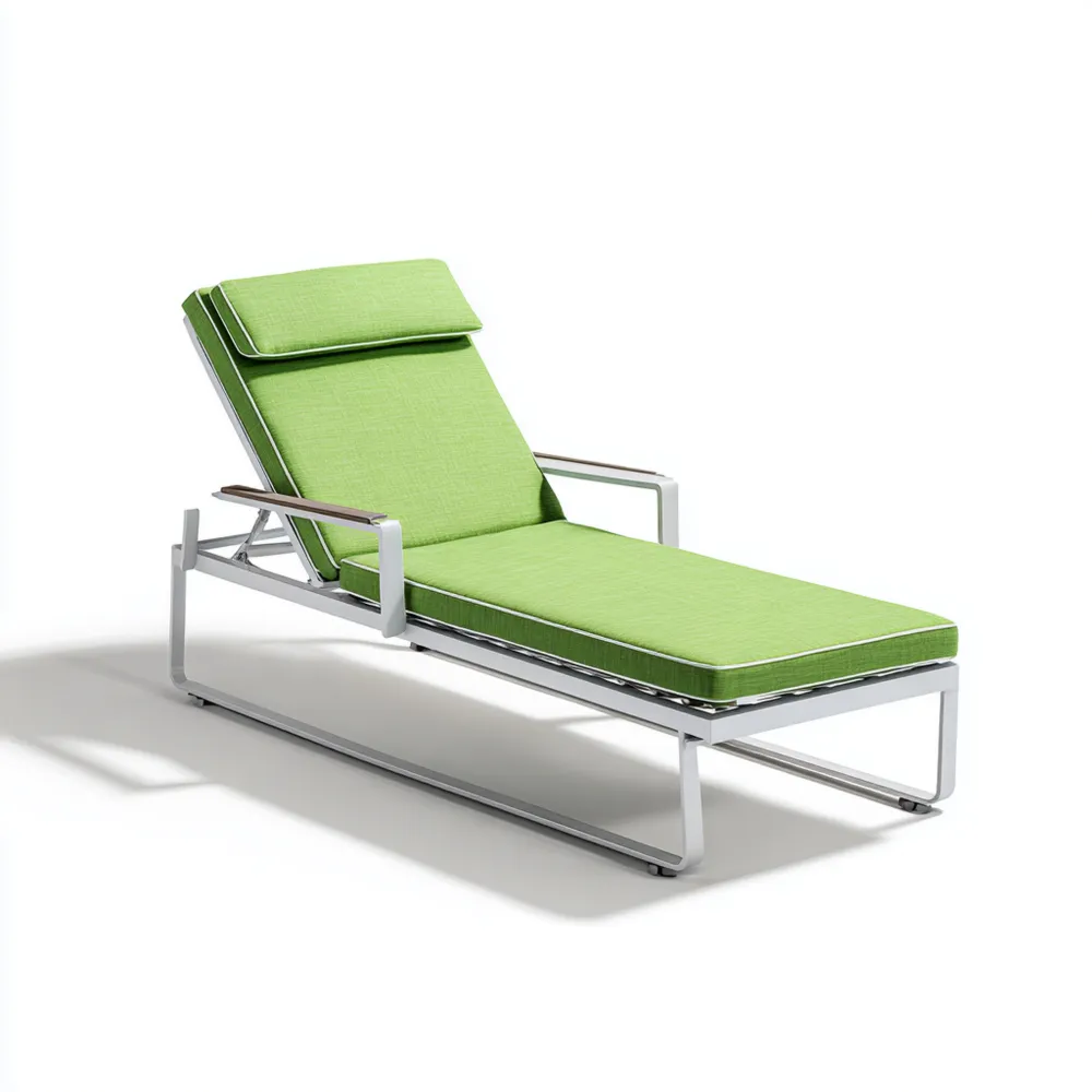 Verstellbare Gartenliege Aluminium Grün 200x70x35 cm – Modernes Design
