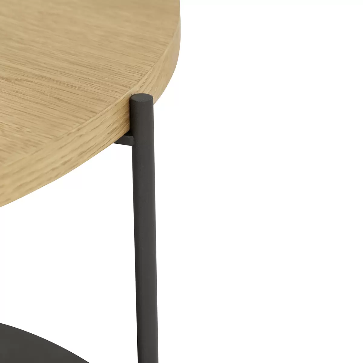 Salontisch Rondo 3 Eiche,schwarz