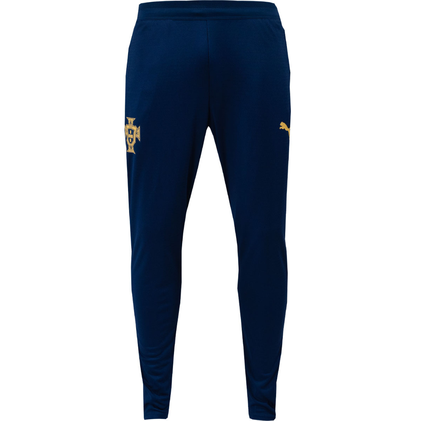 PUMA Portugal Trainingsbroek 2025-2026 Kids Donkerblauw Gebroken Wit Geel