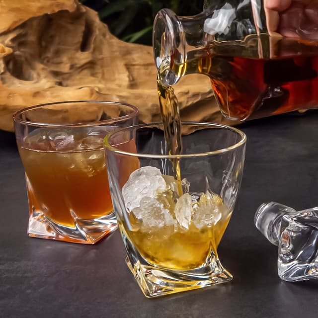 4x whiskyglas Old Fashioned Whiskey krystalglas