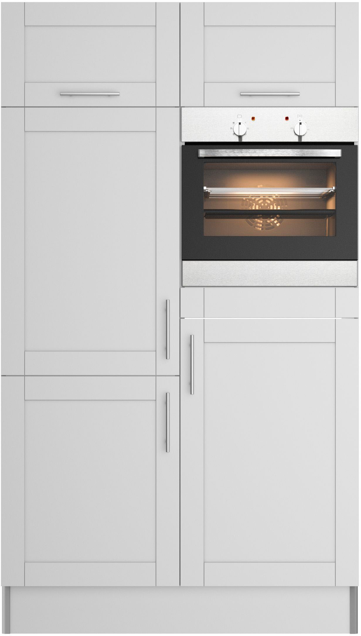 KOCHSTATION Küche »KS-Ahus, Back-/Kühlmodul« Breite 120 cm, wahlw. mit E-Geräten, Soft Close Funktion, MDF Fronten