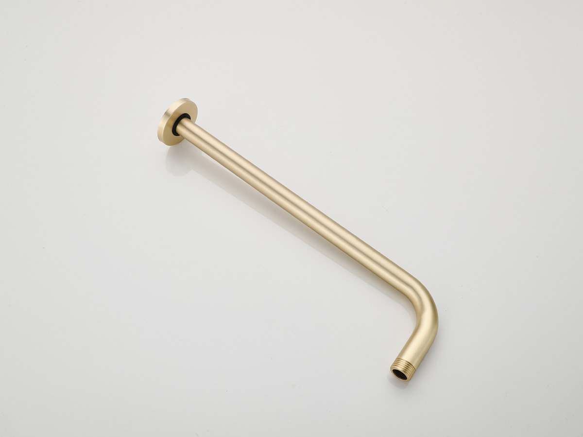 Saniclear Brass inbouwregendouche met 20cm hoofddouche, wandarm, 2 standen handdouche en glijstang geborsteld messing - mat goud