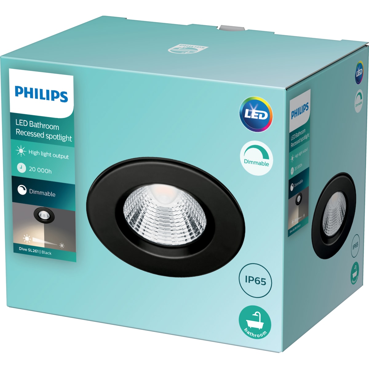 Philips Dive Ceiling spotlys 5,5W (sort)