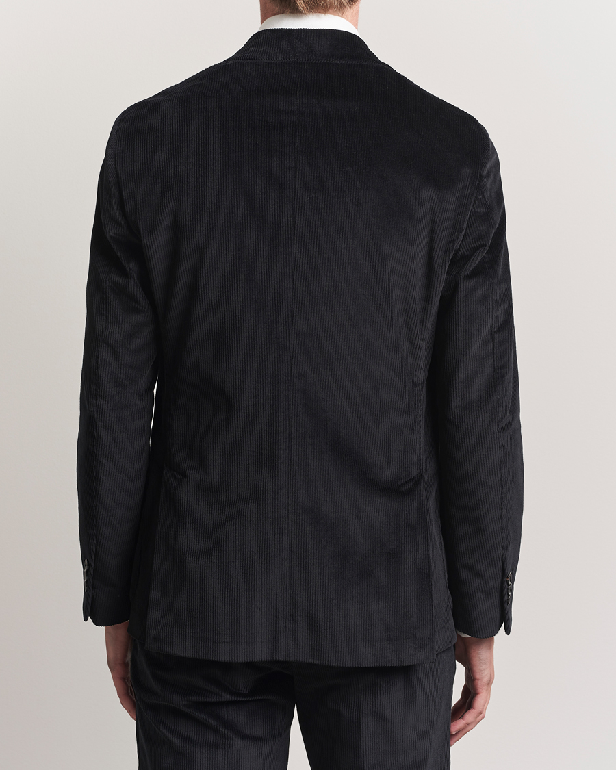 Lardini Cotton Corduroy Blazer Black