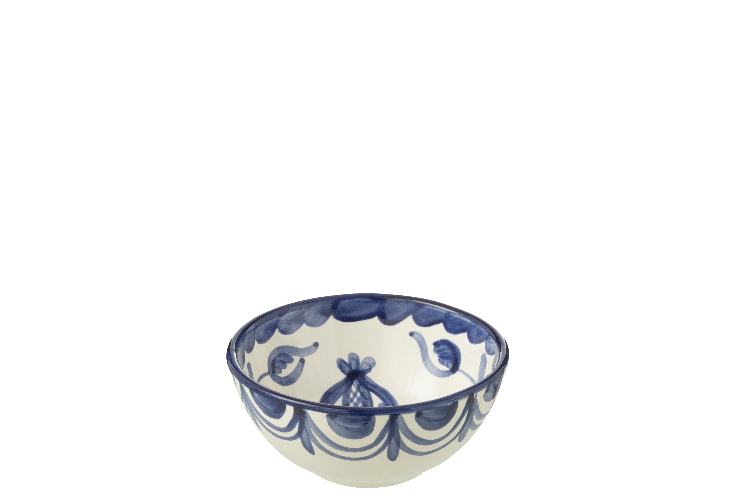 J-Line kom Granada High - keramiek - wit|blauw - small - Ã 1