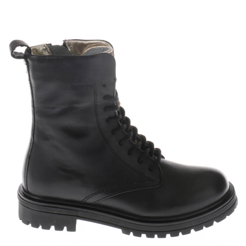 Red Code leren veterboots zwart