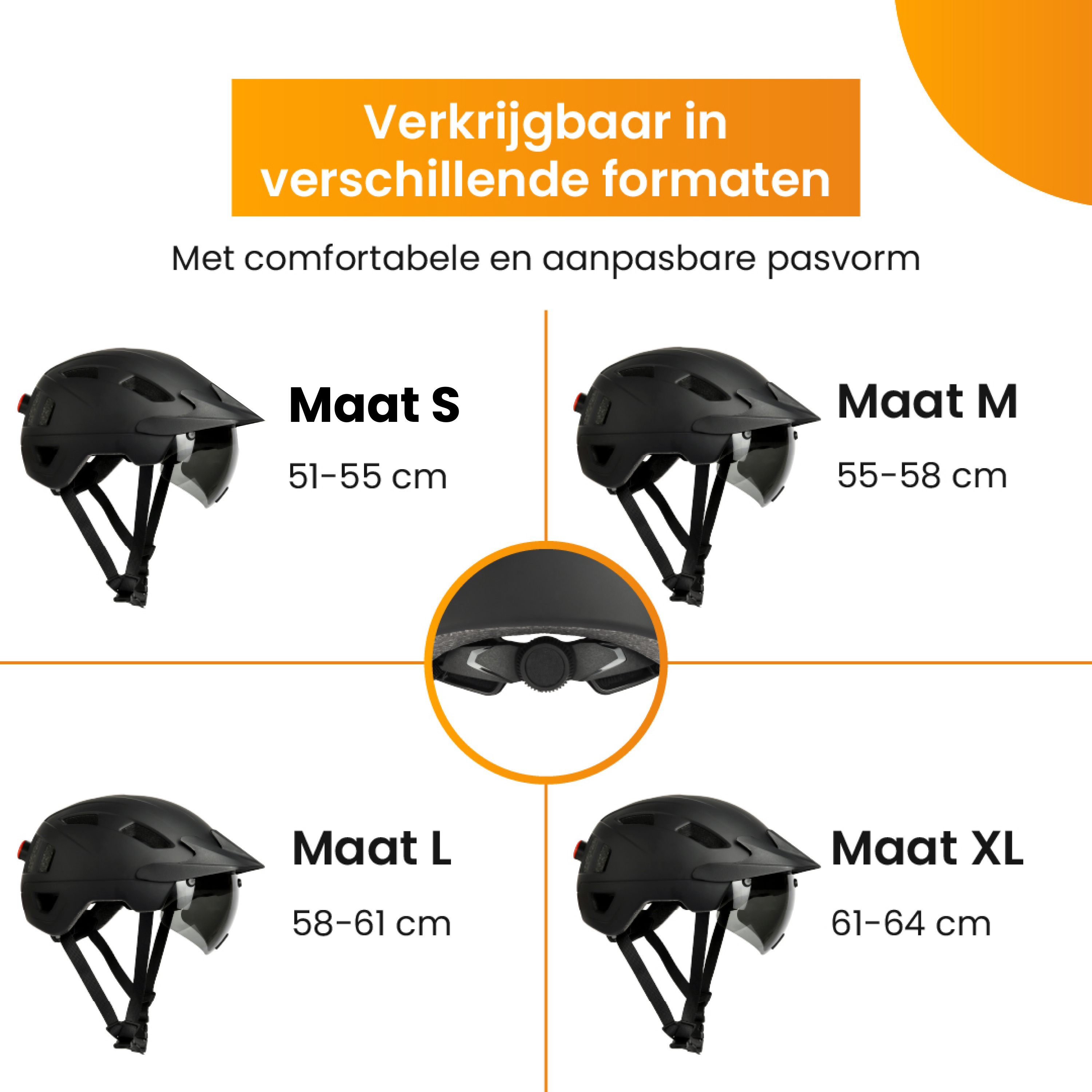 R2B Fietshelm Speed Pedelec met LED-verlichting - Maat M