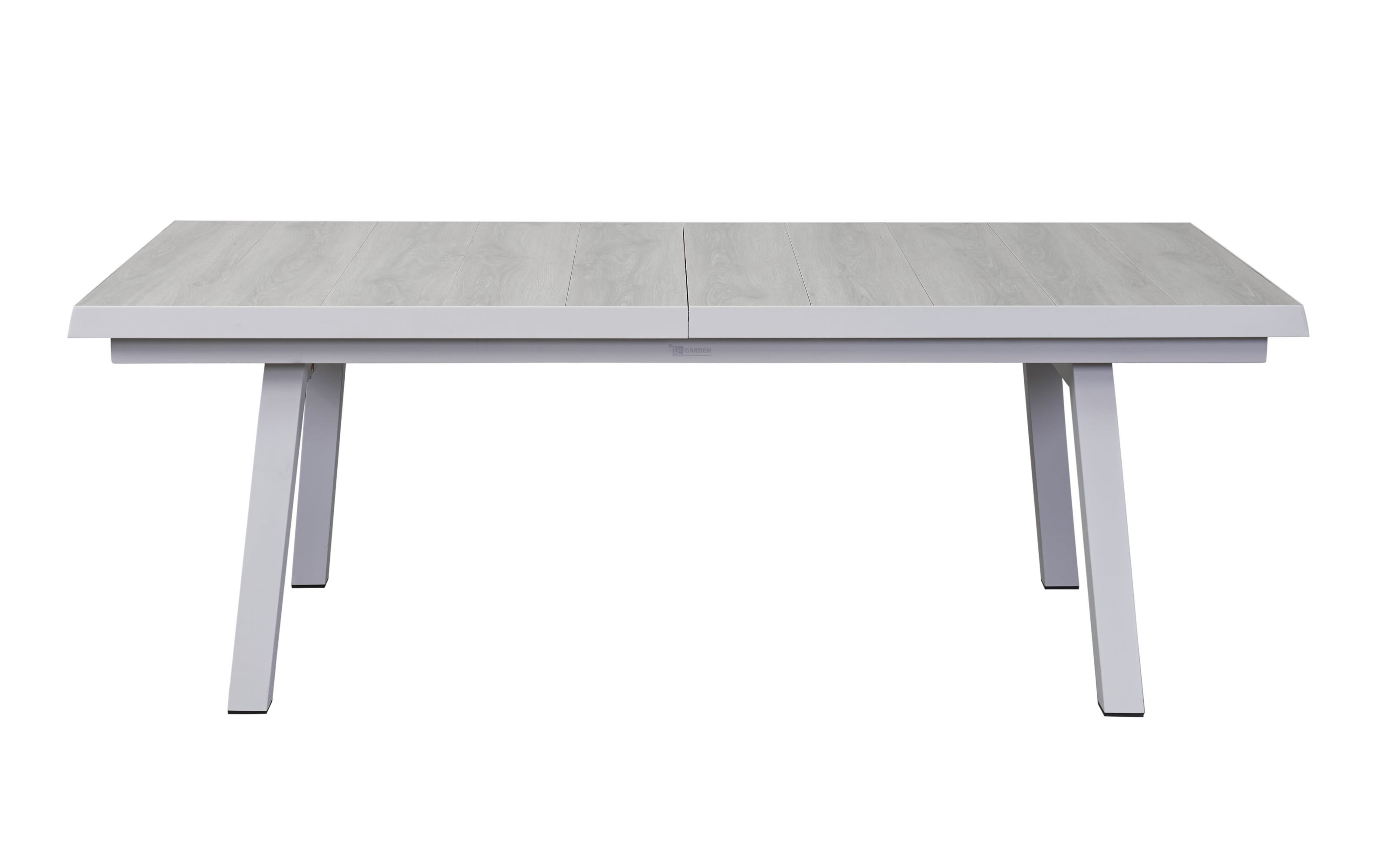 Ausziehtisch Keromo, white teak, Aluminiumgestell
