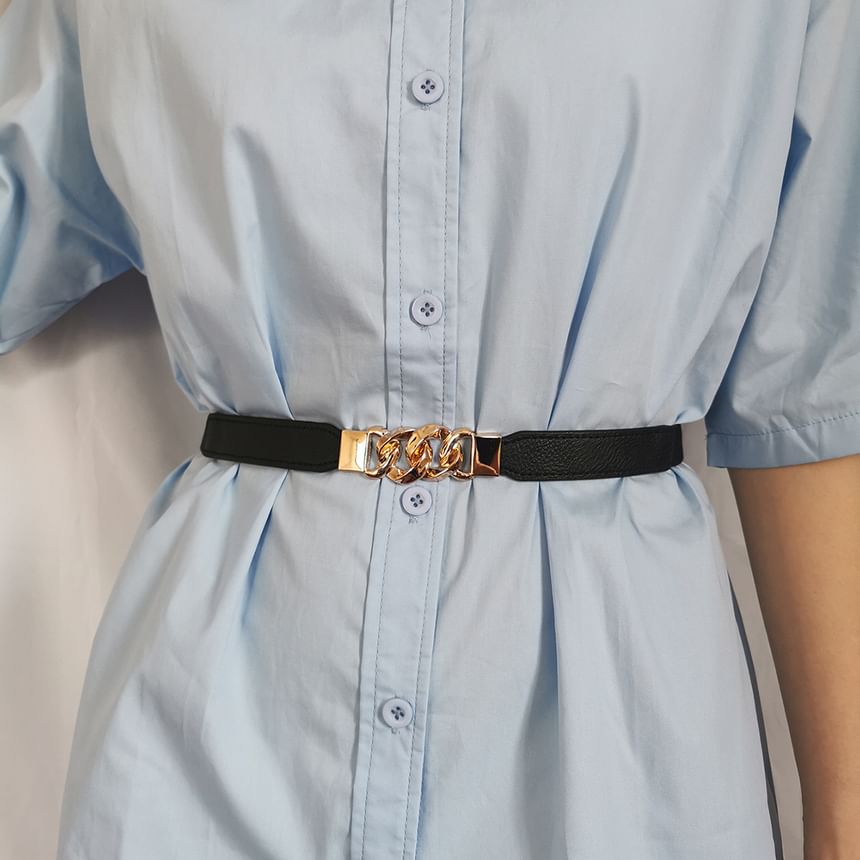Bolgivy - Dikke elastische riem met ketting