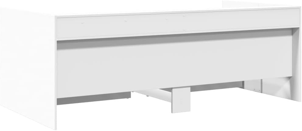 Tagesbett 2 Schubladen Bett 100 x 200 cm mit Stauraum Schlafsofa Daybett Sofabett Einzelbetten 100 x 200 cm Jugeundbett Gästebett, ohne Matratze, Weiß