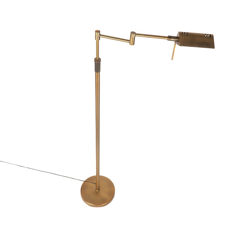 Design vloerlamp brons incl. LED met touch dimmer - Notia
