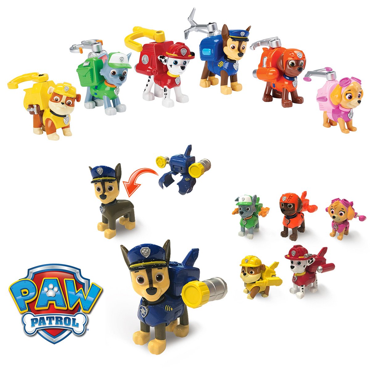 Figurine sac à dos transformable La Pat'Patrouille - Paw Patrol