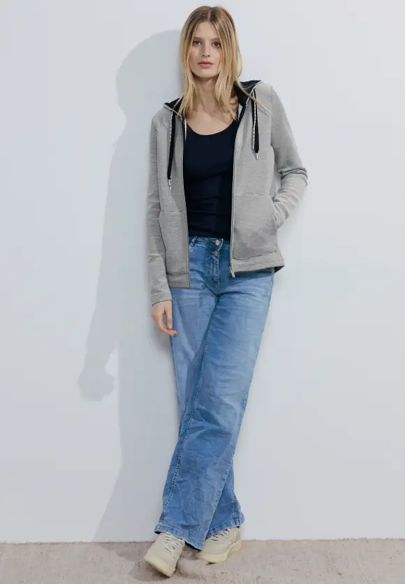 Hoodie Sweatjacke - vanilla white