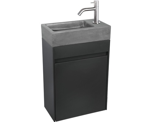 Wastafelmeubel Verschil HURA L BxHxD 39,5 x 52 cm x 21,5 cm Frontkleur antraciet