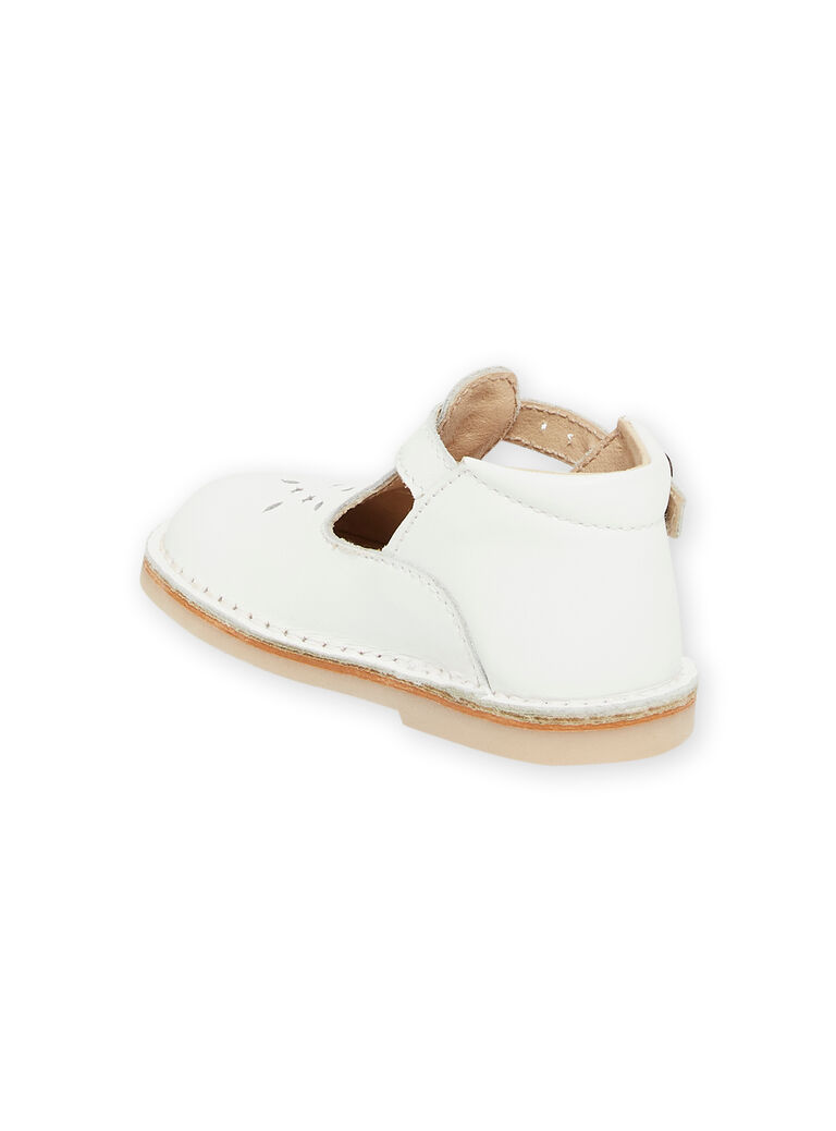 Salomés perforées blanches bébé garçon